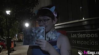 Want free public blowjobs from busty teen Meraki in the street?