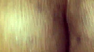 Ebony teen gets her first creampie in homemade scene