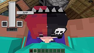 Ellie gets a deepthroat facial in this porn video