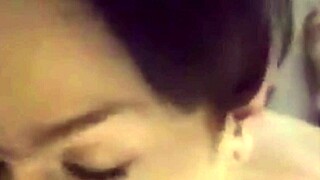 Cheating wife gives head to big cock.