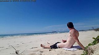 Guy Jerks Off Outdoors On The Beach In Public Masturbation Video
