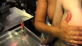 Hey, wanna get messy with hot lesbian action in the kitchen?