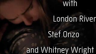 Scarlett sage and serena blair tribbing with cadence lux in teasing oral