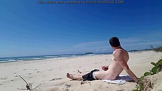 Guy Jerks Off Outdoors On The Beach In Public Masturbation Video