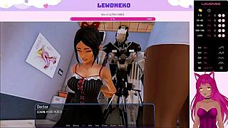 vtuber lewdneko masturbates in harem hotel