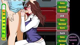 Help on the road in hentai anime cartoon game dating scenario