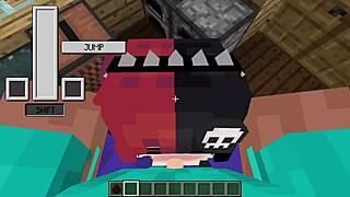 Ellie gets a deepthroat facial in this porn video