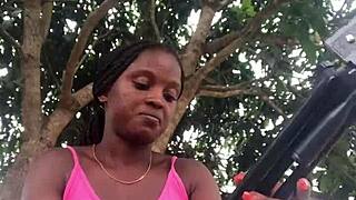 Crazybitch loves to unbox packaged infront of strangers