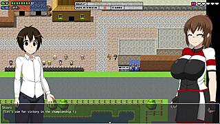 I flash my big tits while riding the bike outdoors