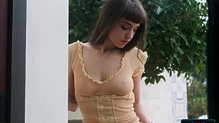 Ivy Rose, Hot Brunette Playboy Model, Strips in Sauna