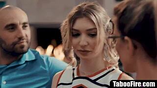 Young Cheerleader Pressured Into Sex By Milf Coach And Her Hubby!