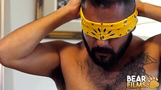 bearfilms, ever tried blindfolded solo jerking like gay bear avi strider?