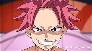 Watch Fairy Tail hentai menage with Natsu, Lucy, Erza