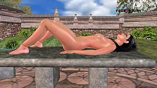 Cute Indian Girl Masturbates Carrot in 3D Anime