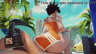 overwatch tracer rides cock at the beach