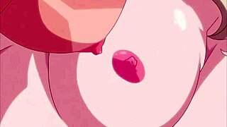 Teen lesbian gets rough threesome with step brother, sucking big cock in uncensored hentai