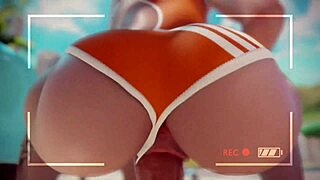 overwatch tracer rides cock at the beach