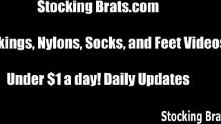 She Keeps Her Stockings On During Lesbian Femdom Fetish Play