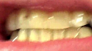 close up of fifi foxx eating gummy bears