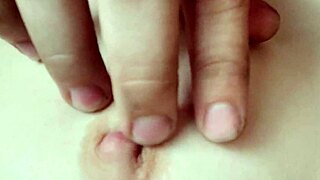 Close Up Creampie Orgasm with Natural Tits