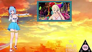 Tanjiro and Nezuko engage in hentai blowjob and cumshot