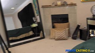 i cum hard riding winter spice's shaved pussy in fake audition.