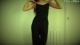 teen striptease with clothes ripped off and horny undressing