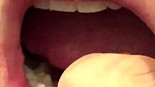 close up of fifi foxx eating gummy bears