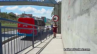 Oiled latina amateur gets drilled in casting interview.