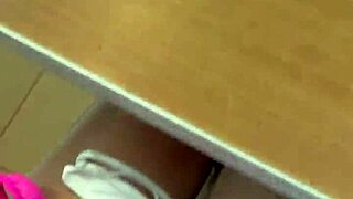 asian ladyboy flaunts new thong in store