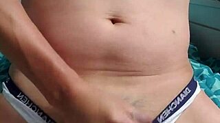 Gay boy masturbates in underwear 😏