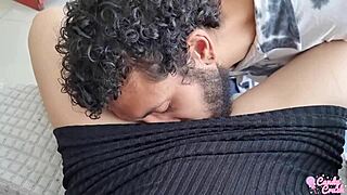 Pretty Latina couple prefers home sex over dinner, with dirty talk and big ass action.