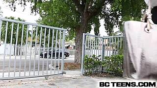 Young babysitter explores massive black cock while brunette teen craves interracial cum. She gets a wild facial.