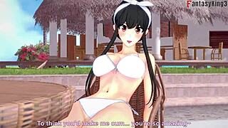 Yor Forger in bikini pool sex, free POV spy from Spy x Family and Genshin Impact fantasy.