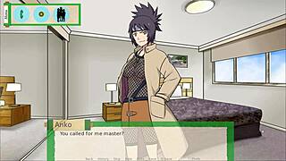 in jikage rising arc 2 episode 05, the ninja slut contrasts her hardcore readiness with big tits and handjob skills