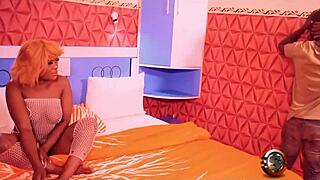 Black Slut Sucks Big Cock And Gets Pussy Fucked With Big Ass