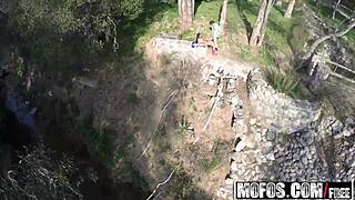 Jaclyn Taylor Gets Fucked At Fishing Hole By Drone Hunter With Cumshot