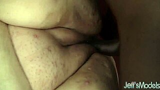 Chubby bbw with fat ass and big tits sucks and takes black cock