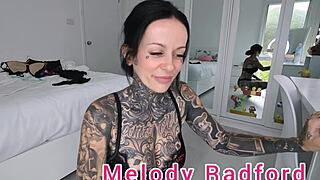 Black and Red Lingerie Try-On with Closeup Views by Melody Radford.