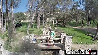 Jaclyn Taylor Gets Fucked At Fishing Hole By Drone Hunter With Cumshot