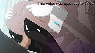 animación chica de enormes tetas follando