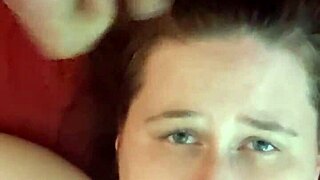 Amateur gets intense cum dumped on her face