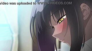 animación chica de enormes tetas follando