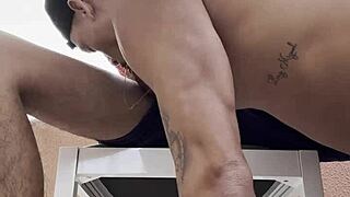 Brazilian stud pounds hard with massive cock in amateur action