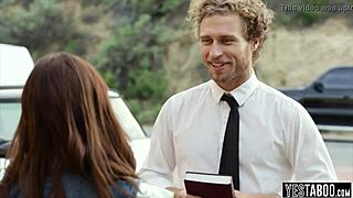 Teen 18+ Sucks Big Tits Pornstar in Missionary