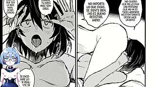 Midnight visitor in hentai anime game