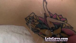 pov rubbing lelu love's tattoo and cumming