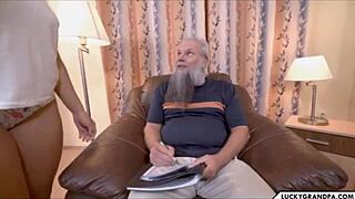 Old Lady Treats Hot Young Girl