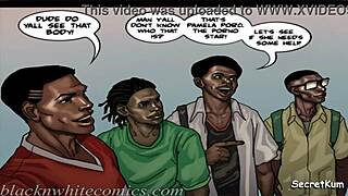 Interracial gangbang with bbc teens running train on pornstar milf.