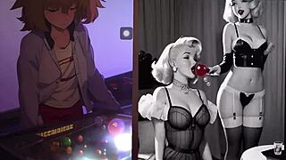 Manic Sabrina indulging in her pinball fetish!